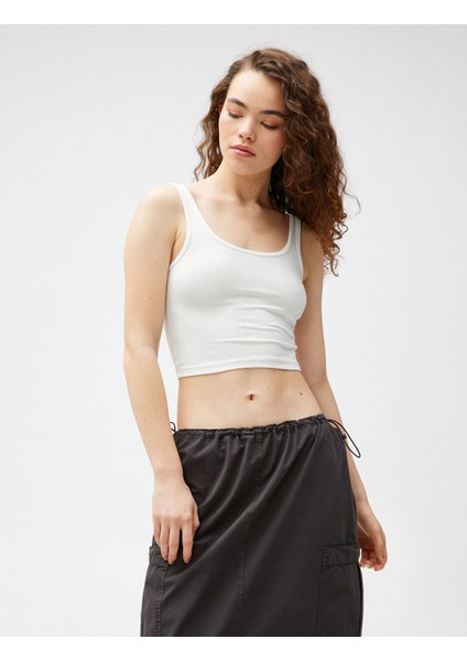 Crop Fitilli Atlet Basic U Yaka