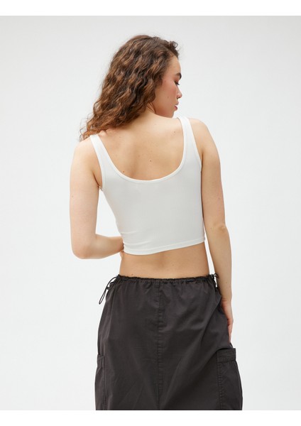 Crop Fitilli Atlet Basic U Yaka
