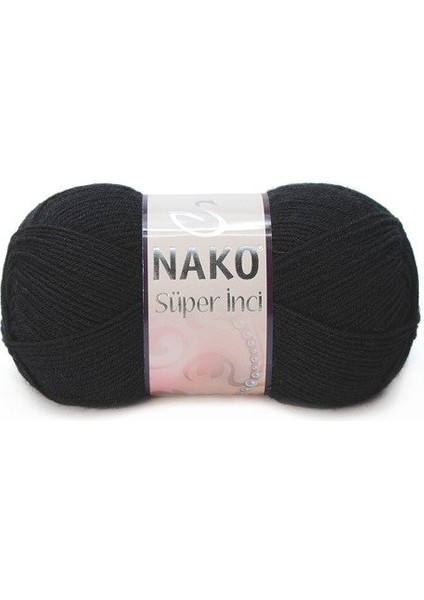 Süper Inci 00217 5 Adet El Örgü Ipi Siyah