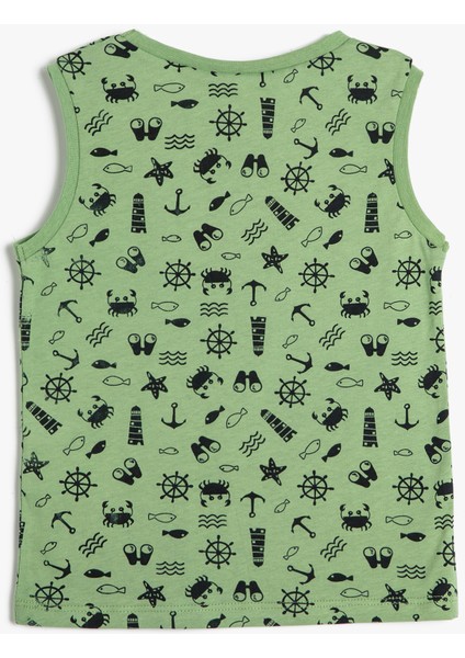 Atlet Kolsuz Yuvarlak Yaka Baskılı Pamuklu fiyatları