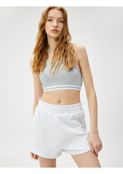 Crop Atlet U Yaka Ribana Detaylı