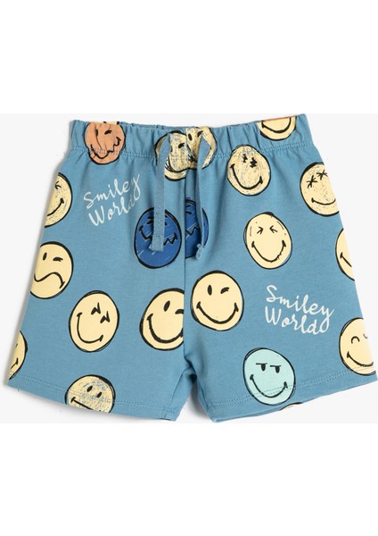 SmileyWorld® Şort Lisanslı Beli Bağlamalı Pamuklu