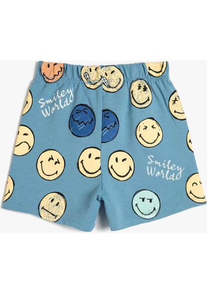 SmileyWorld® Şort Lisanslı Beli Bağlamalı Pamuklu