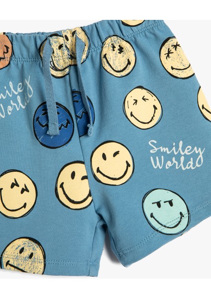 SmileyWorld® Şort Lisanslı Beli Bağlamalı Pamuklu