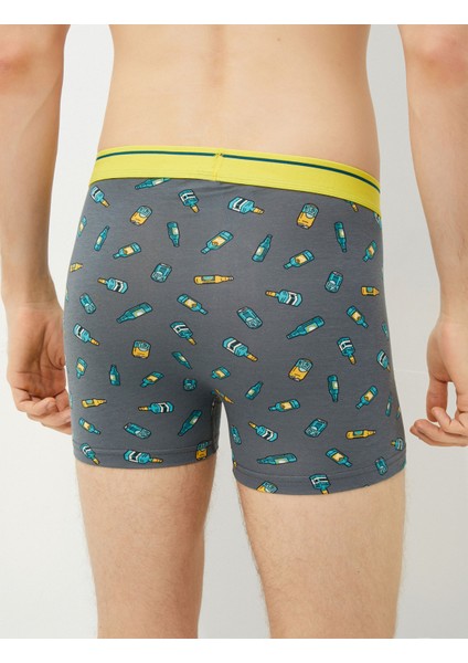 3'lü Boxer Seti Eğlence Baskılı Beli Lastikli Pamuklu