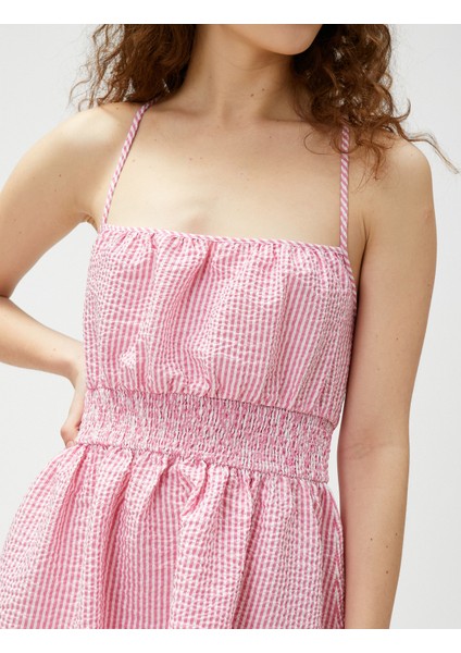 Mini Elbise Askılı Beli Gipeli Volanlı indirimleri