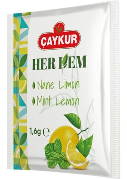 Herdem Nane Limon Çayı Süzen Poşet 16 gr X100