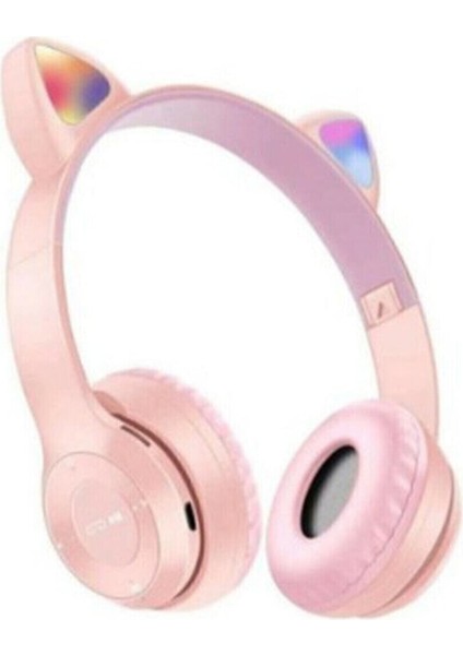 Kablosuz Bluetooth Kulaküstü Rgb Kedi Desenli Kulaklık P47M P47M