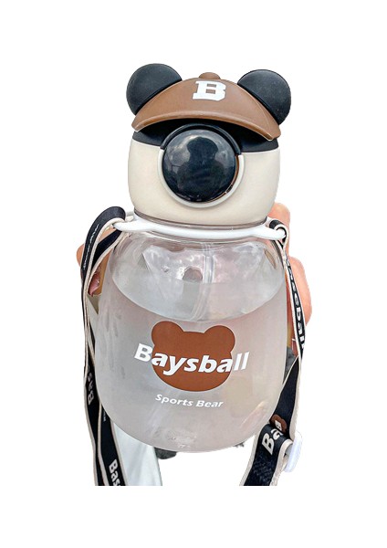 Student Outdoor Portatif Plastik Su Şişesi 650ML Pipetli ve Taşıyıcılı (Yurt Dışından)