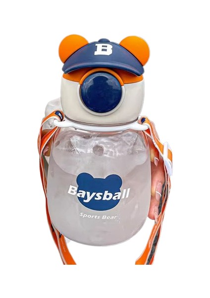 Student Outdoor Portatif Plastik Su Şişesi 650ML Pipetli ve Taşıyıcılı (Yurt Dışından)