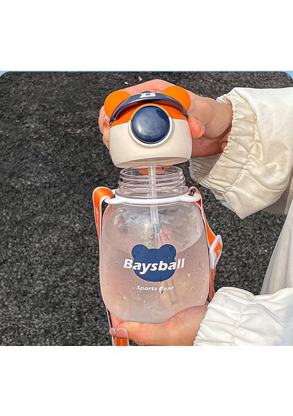 Student Outdoor Portatif Plastik Su Şişesi 650ML Pipetli ve Taşıyıcılı (Yurt Dışından) modelleri