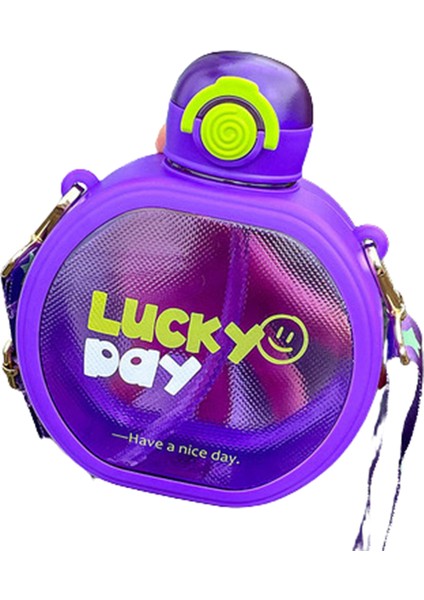 Çocuk Portatif Çapraz Su Şişesi 610ML Pipetli (Yurt Dışından)