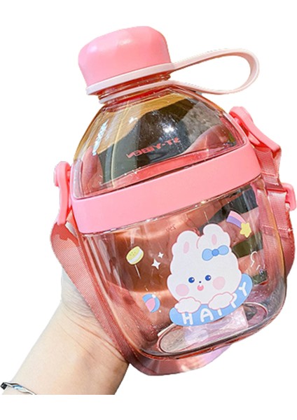 Çocuklar Için Taşınabilir Dış Mekan Köşegen Su Şişesi 650ML (Yurt Dışından)