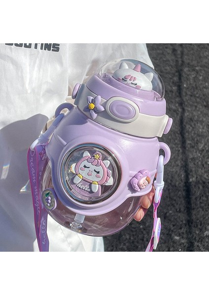 Student Outdoor Portatif Plastik Su Şişesi 1100ML Pipetli ve Taşıyıcılı (Yurt Dışından) fiyatları