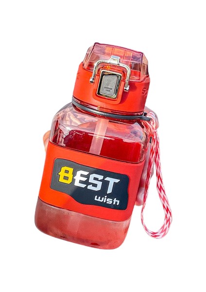 Outdoor Portatif Saplı Plastik Su Şişesi 850ML Pipetli (Yurt Dışından)