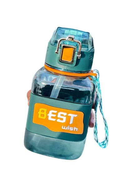 Outdoor Portatif Saplı Plastik Su Şişesi 850ML Pipetli (Yurt Dışından)