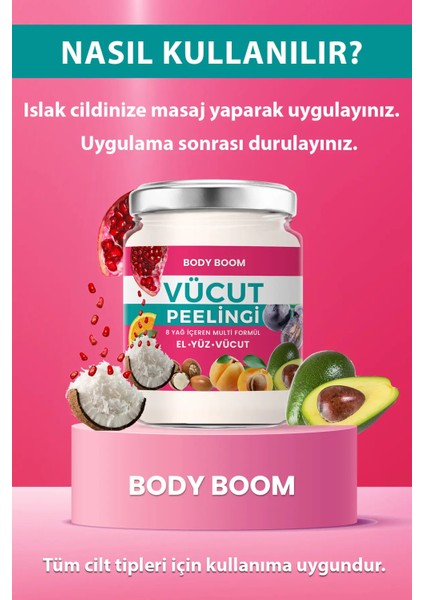 BODY BOOM Gurmar El Ayak Vücut Peelingi 190 ML