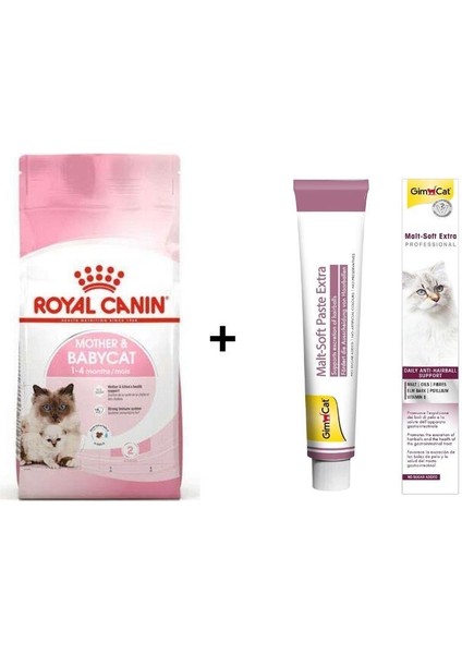 Mother Babycat Yavru Kuru Kedi Maması 4 kg + Gimcat Malt 100 gr