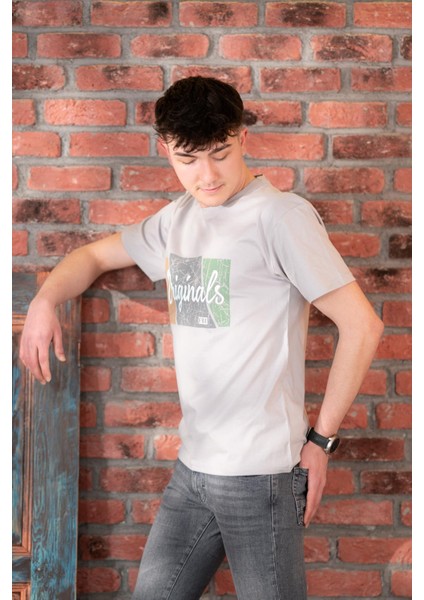 Fbı Jeans Desenli Slimfit Pamuklu Erkek T-Shirt