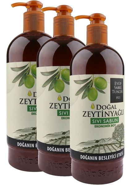 Doğal Zeytinyağlı Sıvı Sabun 750 ml Pet Şişe - 3 Adet