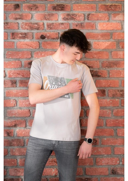 Fbı Jeans Desenli Slimfit Pamuklu Erkek T-Shirt