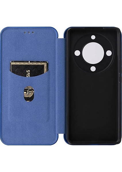 Onur Için X9A 5G/X40 5g/magic5 Lite 5g 5g Kasa Lüks Karbon Fiber Pu+Tpu Hibrid Kılıf Tam Koruma Şok Geçirmez Flip Case Kapağı (Yurt Dışından)