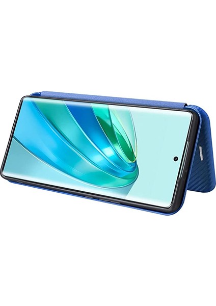 Onur Için X9A 5G/X40 5g/magic5 Lite 5g 5g Kasa Lüks Karbon Fiber Pu+Tpu Hibrid Kılıf Tam Koruma Şok Geçirmez Flip Case Kapağı (Yurt Dışından)
