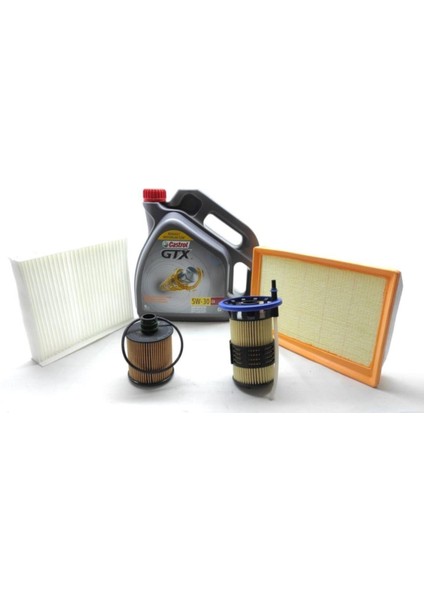 Eotobakimmarket Egea 1.6 Multijet Euro 5 Yağ Bakım Seti 2015-2019 (Mazot Filtreli)(Castrol Gtx)