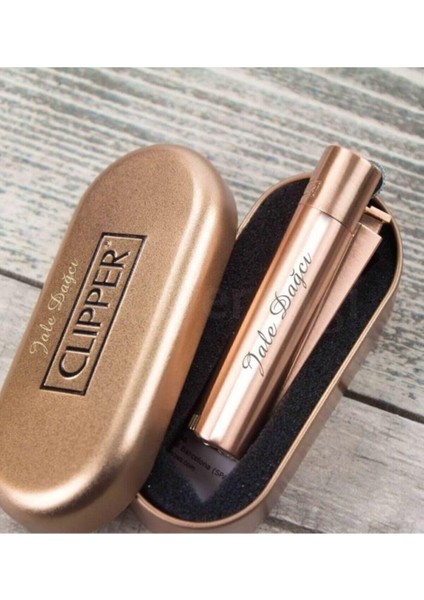 Clipper Çakmak Isme Özel Bronz Marka Garantili Çakmak