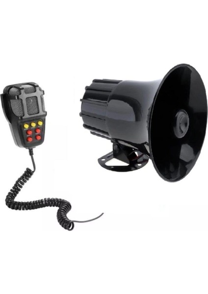 7 Sesli 100 Decibel Mikrofonlu Siren