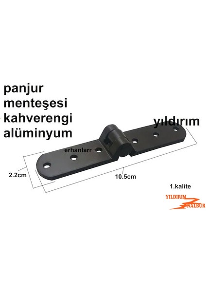 2 Adet Alüminyum Panjur Menteşesi Doğramalara Kahve Renk fiyatları