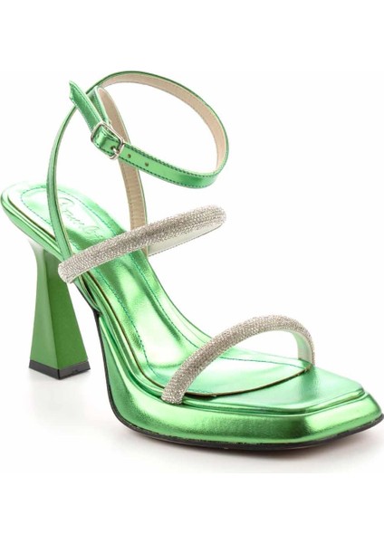 Metalik Yeşil Kadın Abiye Ayakkabı K05215400809 modelleri