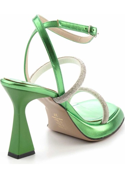 Metalik Yeşil Kadın Abiye Ayakkabı K05215400809 fırsatları