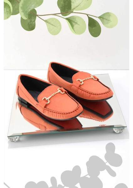 Nar Çiçeği Süet  Kadın Loafer Ayakkabı K01542167302