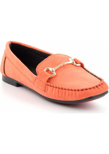 Nar Çiçeği Süet  Kadın Loafer Ayakkabı K01542167302