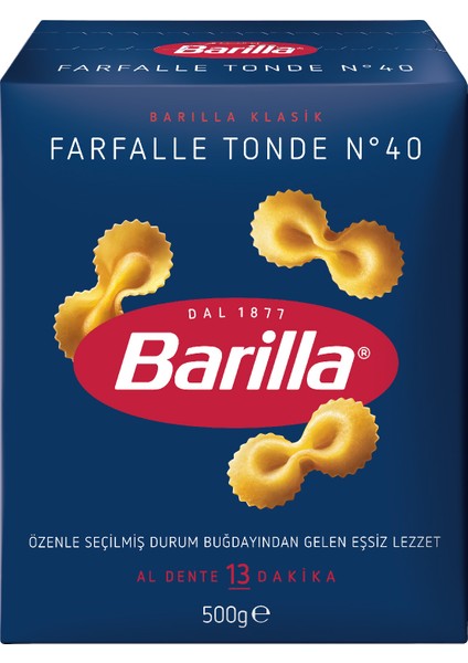 Fiyonk/ Farfalle Tonde Sade Makarna 500 Gr