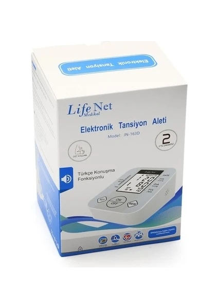 Life Net Medikal Türkçe Konuşan Kol Tipi Tansiyon Aleti JN-163D