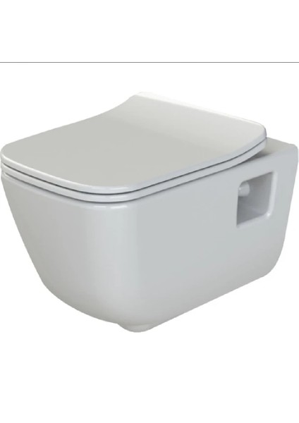 Aqua Kanalsız Asma Klozet + Yavaş Kapanır Kapak