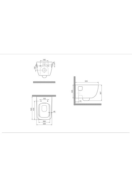 Aqua Kanalsız Asma Klozet + Yavaş Kapanır Kapak modelleri
