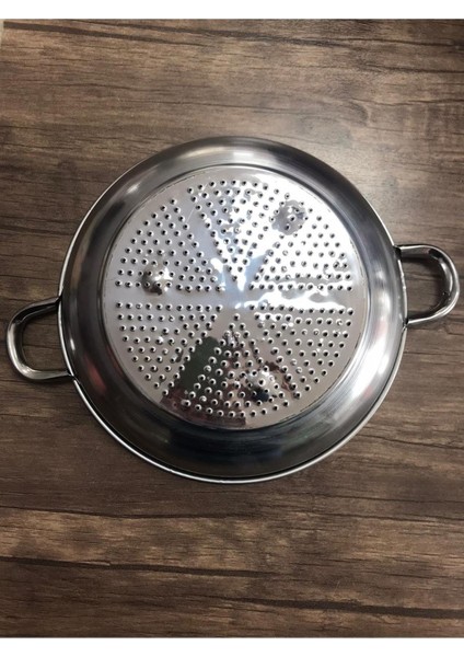 Paslanmaz Krom Derin Süzek Süzgeç Kulplu 30 cm