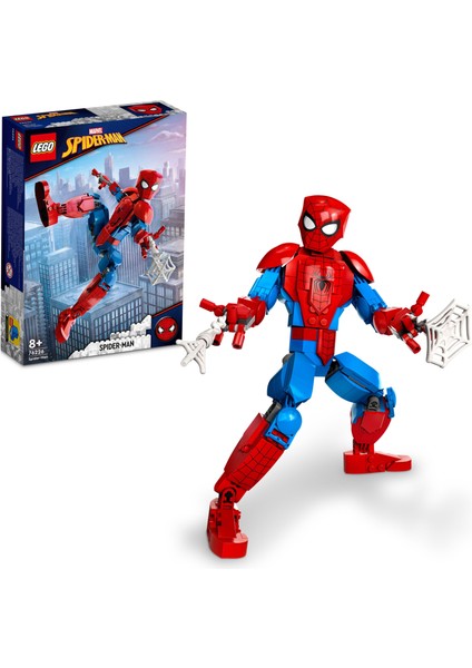 LEGO® Marvel Örümcek Adam Figürü 76226 - 8 Yaş ve Üzeri Çocuklara Oynamak ve Sergilemek için Gerçekçi bir Model Yapım Seti (258 Parça)