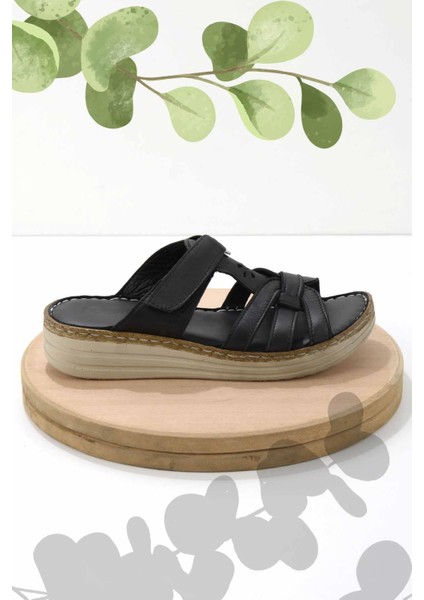 Siyah Leather Kadın Terlik K04281204903