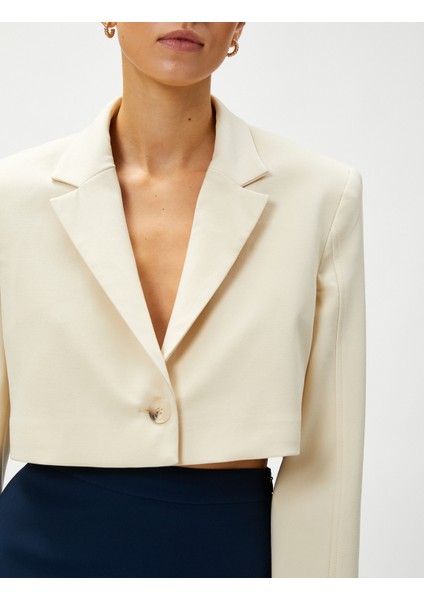 Crop Blazer Ceket Tek Düğmeli indirimleri