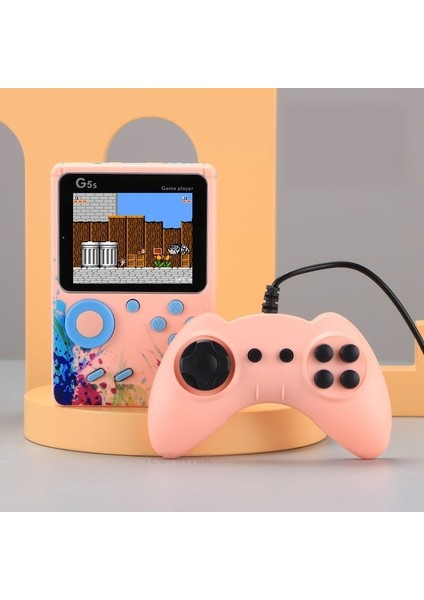 Dahili 500 Oyun Retro Taşınabilir Mini El Video Oyun Konsolu 8-Bit 3.0 Inç Renkli LCD Iki Oyun Oyuncu (Yurt Dışından)