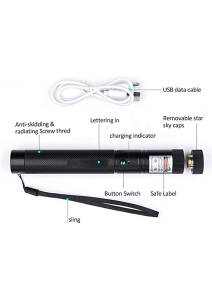 Güçlü Kırmızı Yeşil Laser Flashlight Pointer 10000M 5mw Laser 303 Göz Fokus Adjustable Burning Lazer Torch Pen (Yurt Dışından)