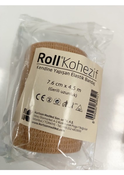 Kohezif Kendine Yapışan Elastik Bandaj 7.6 cm x 4.5 cm - 2 Adet