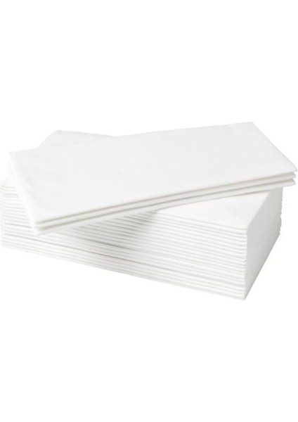 Servis Peçete Meridyendukkan 38X38 cm 25 Adet Beyaz Renkli Peçete Beyaz