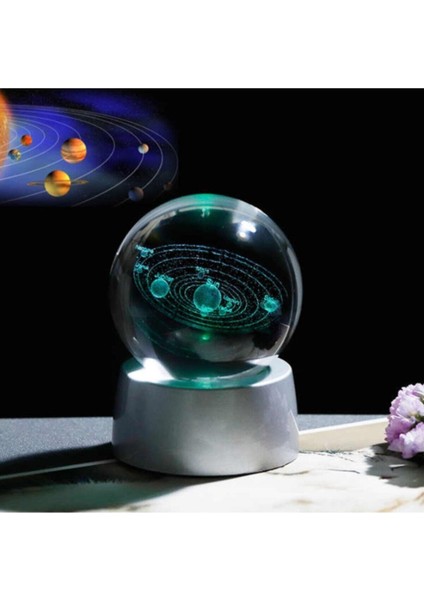 Güneş Sistemi Işıklı Cam Küre modelleri