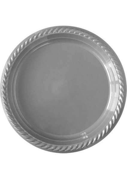 Gümüş Plastik Tabak 22 cm 25LI