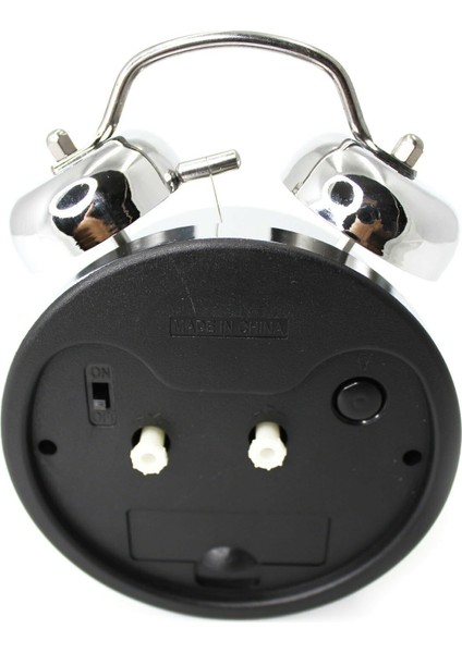 Büyük Boy Nostaljik Işıklı Gümüş Çalar Masa Saati fırsatları